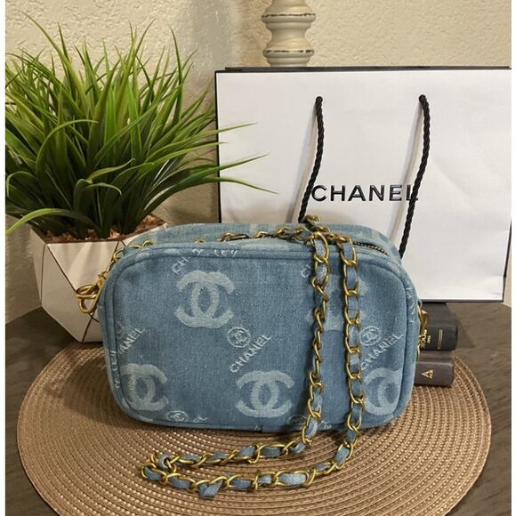 Chanel Denim Crossbody Bag with Gold Chain.   *GWP* - Picture 1 of 3